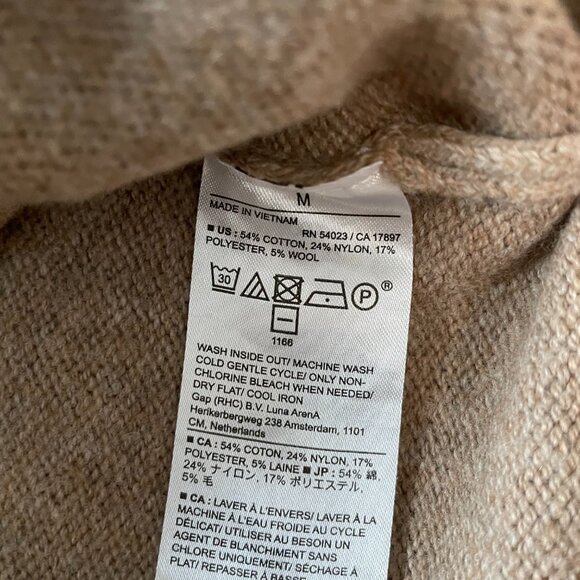 Banana Republic Factory oversized mockneck sweater, tan/camel, size M - Picture 5 of 5